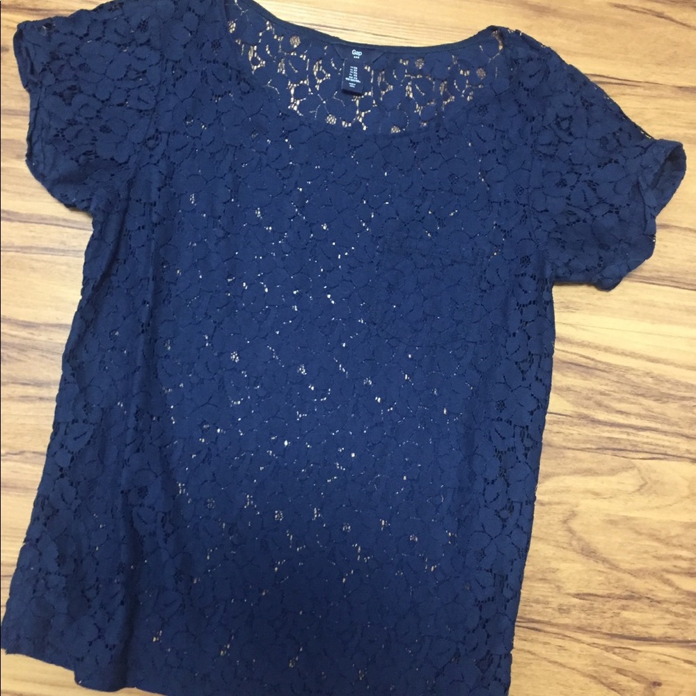 Lace Navy Blouse from Gap